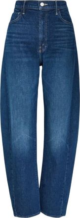 Mother whiskering-effect jeans - women - Cotton/Spandex/Elastane - 24 - Blue