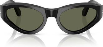 Persol 53mm Polarized Butterfly Sunglasses in Black at Nordstrom