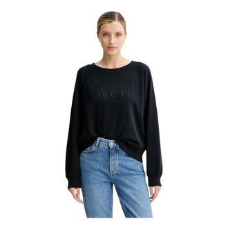 Marc O'Polo Logo Sweatshirt - Dames - Sweatshirts - Blauw - XS - Katoen - Hoodies & sweatvesten