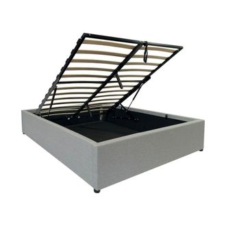 Calicosy Cama canap&eacute; 140x190 cm cubierto de tela gris - ALBA