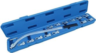 OEM Llave De Ajuste Para Polea Tensora, Juego De 15 Piezas, Tama&ntilde;o 12-19 Mm, Acero De Alta Calidad, Mango Largo Y Curvo, Compatible Con Autom&oacute;viles