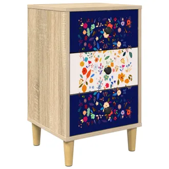 vidaXL Mesa De Noche Mainz Roble Sonoma 36 X 33 X 60 Cm Vidaxl