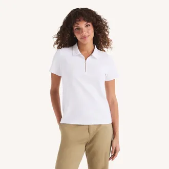 Nautica Womens Zip-Up Polo
