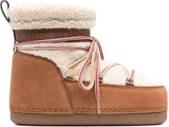 Michael Michael Kors Zelda shearling boots - women - Leather - 9 - Brown