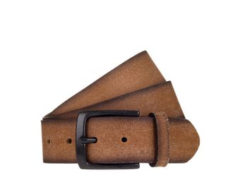 Mustang Lederg&uuml;rtel MUSTANG, Herren, Gr. 11,5, middle braun, Rindsleder, G&uuml;rtel Lederg&uuml;rtel, Vollrindleder in Antik-Optik, Dornschnalle, 4 cm breit