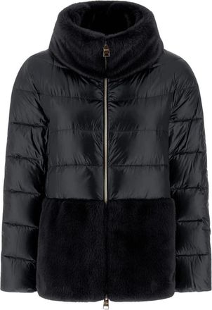 Herno Ultralichte Faux Fur Damesjas - Dames - Winterjassen - Zwart - S - Polyester - Jassen