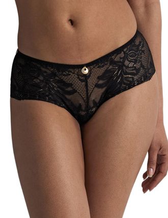 Aubade Womens Gold Pleasure Cheeky Brief - Black Polyamide - Size Large
