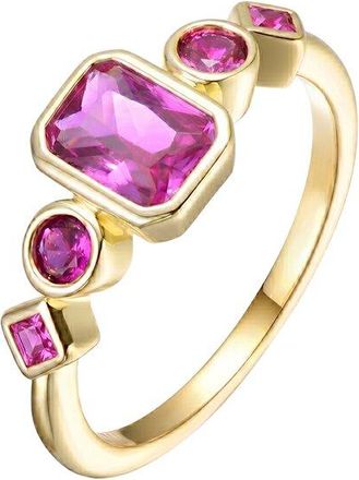 Rachel Glauber 14K Plated Cz Ring