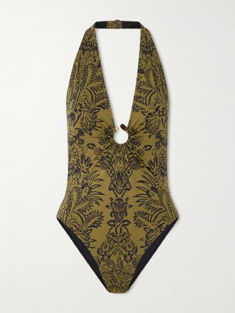 Ulla Johnson Costume Da Bagno Stampato Con Decorazione Milos - Verde