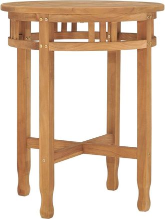vidaXL Mesa De Bistr&oacute; De Madera Maciza De Teca &Oslash;60x75,5 Cm Vidaxl