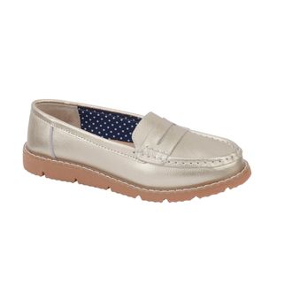 Jo & Joe Womens Real Suede Leather Penny Loafer Comfortable Smart/Casual Flat Slip-on Boat Shoe in Sizes 4-8 (Gold, UK Footwear Size System, Adult, Women, Nume