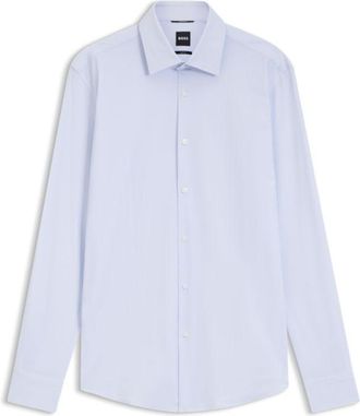 BOSS Slim-fit shirt in printed performance stretch fabric