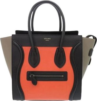 Celine Pre-owned Tote Bags, female, Multicolor, Size: ONE SIZE Pre-owned Micro Luggage Tote