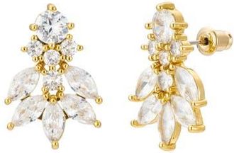 Untamed Petals Carla Crystal Stud Earrings in Gold at Nordstrom