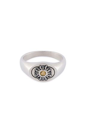 Serge DeNimes Helios Signet Ring in Silver at Nordstrom, Size 11.5