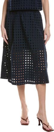 CeCe by Cynthia Steffe Circle Eyelet Midi Skirt