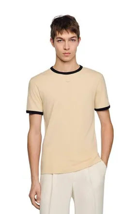 Sandro Two-tone patch T-shirt at Nordstrom, Size Xx-Large