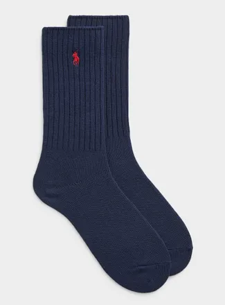 Polo Ralph Lauren Mens Contrast logo ribbed socks