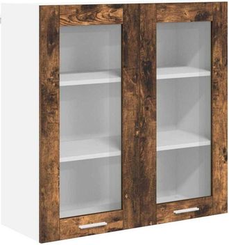 vidaXL Hanging Cabinet Riga Smoked Oak 80 x 31 x 80 cm Engineered Wood vidaXL