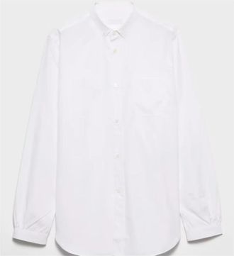 Prada Katoenen Shirt - Heren - Zakelijke Overhemden - Wit - M - Katoen - Overhemden