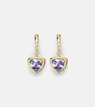 Octavia Elizabeth Hidden Gems 18kt gold (750/1000) hoop earrings with tanzanite