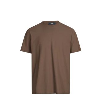 Herno T-Shirts, male, Brown, Size: XL Cotton T-Shirt