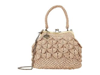 Patricia Nash Laureana Frame Satchel Womens Bags Natural, Leather