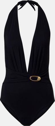 Karla Colletto Solid embellished swimsuit