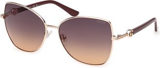 Guess GU00259 28B Womens Sunglasses Gold Size 59