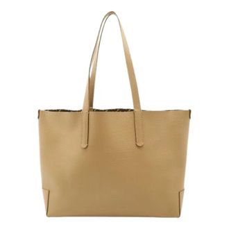 Burberry Pre-owned Tote Bags, female, Beige, Size: ONE SIZE Pre-owned Leather Shoulder Bag