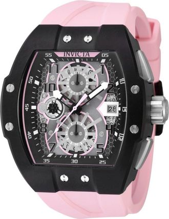 Invicta Racing 48336 Herenhorloge - Quartz Uurwerk - Roestvrij Staal met Zwarte Wijzerplaat - 47 mm