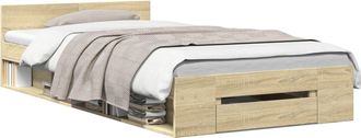 vidaXL Estructura De Cama Con Almacenamiento Roble Sonoma 80 X 200 Cm Vidaxl