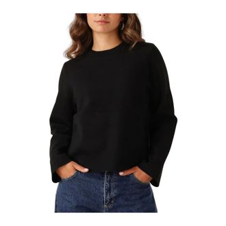 Object Object, Truien & Vesten, Dames, Zwart, M, Zwarte Gebreide Trui O-hals Pullover