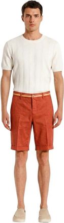 Mason's Torino Oxford Chino Bermuda - Heren - Korte Broeken - Rood - S - Katoen - Korte Broeken