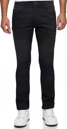 Indicode Regular-fit-Jeans INDICODE INCoil, Herren, Gr. 28, L&auml;nge 34, schwarz, Denim/Jeans, Obermaterial: 77% Baumwolle, 21% Polyester, 2% Elasthan, Abriebeffe