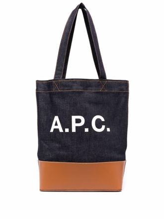A.P.C. Brown Brown Axel Cotton Shopping Bag