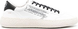 Puraai low-top panelled sneakers - men - Calf Leather/Rubber/Cork/Calf Leather - 43 - White