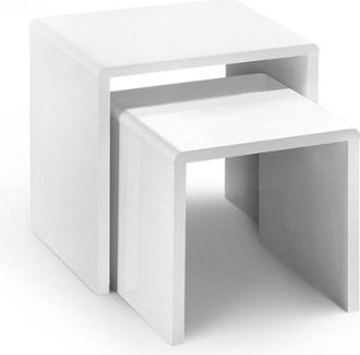 Julian Bowen Manhattan Nest Of 2 Tables White - Julian Bowen | TJ Hughes