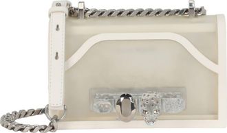 Alexander McQueen Mini Jeweled Shoulder Bag in White at Nordstrom Rack