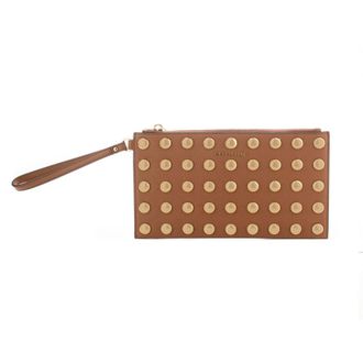 Michael Kors Black Leather Clutch Womens Bag