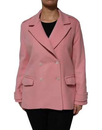 Pink Memories MEMORIES Wool Double Breasted Blazer Coat Womens Jacket (Pre-Owned)