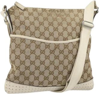 Gucci Pre-owned Cross Body Bags, female, Beige, Size: ONE SIZE Pre-owned Vintage Cross Body Bag