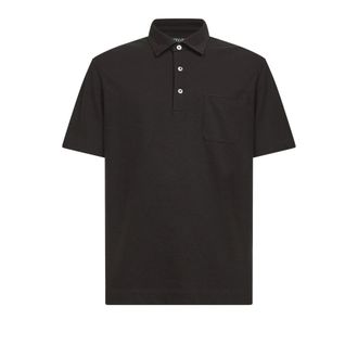 Ermenegildo Zegna Polo Shirts, male, Brown, Size: 2XL Cotton Polo Shirt