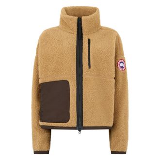 Canada Goose Fitness, Dames, Beige, XL, Wol, Simcoe Fleece Jacket