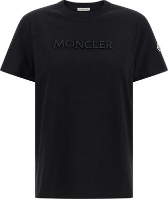 Moncler T-Shirt mit Logo-Stickerei