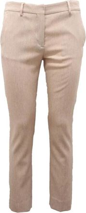 Mauro Grifoni Wollen blend broek gemaakt in Itali&euml; - Dames - Regular Fit Jeans - Beige - XS - Wol - Jeans