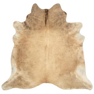 vidaXL Alfombra De Piel De Vaca Aut&eacute;ntica Beige 150x170 Cm Vidaxl