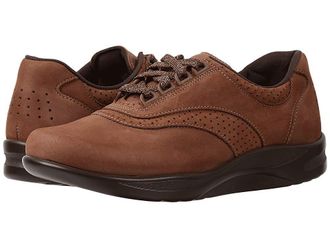 SAS Walk Easy Comfort Walking Shoe Womens Shoes Chocolate Nubuck : 9 WW - Double Wide (D), Leather