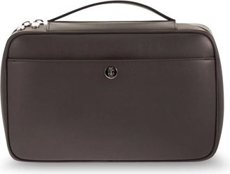 Brunello Cucinelli Reistas van glad kalfsleer - Heren - Tassen - Bruin - Maat: ONE Size Leer
