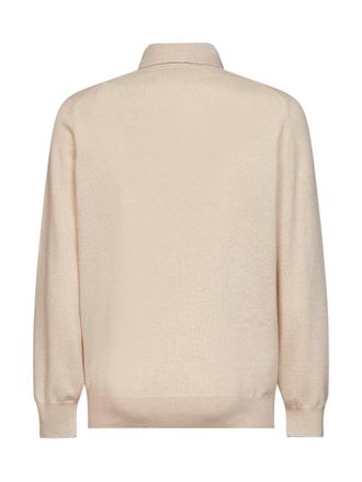 Brunello Cucinelli Mens Polo Shirt Champagne Cashmere Beige T-shirts And Polos